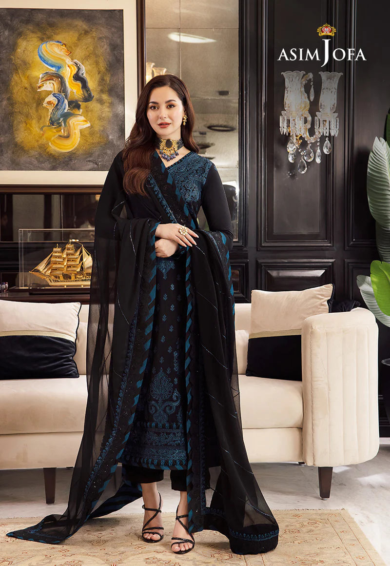 Dhanak-3PC Embroidered Shirt with Organza Embroidered Dupatta - 6064