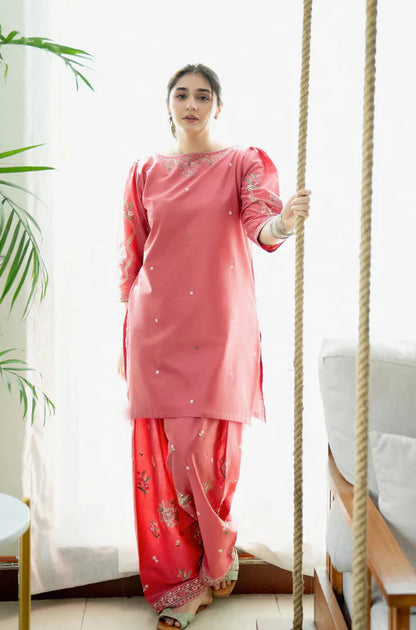 2PCS Dhanak-Embroidered Winter Collection ULM- 3407