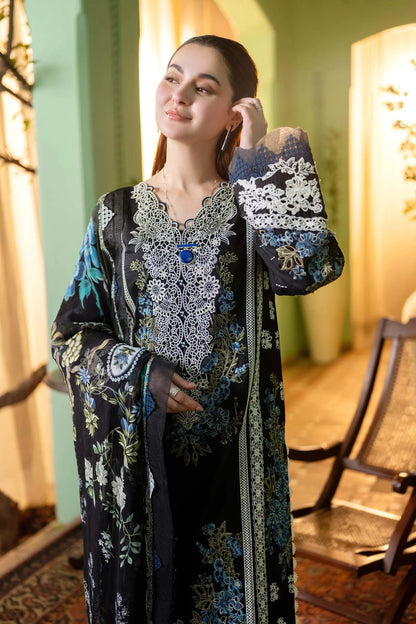 Dhanak-3PC Embroidered Shirt with Digital Printed Shawl - 3467