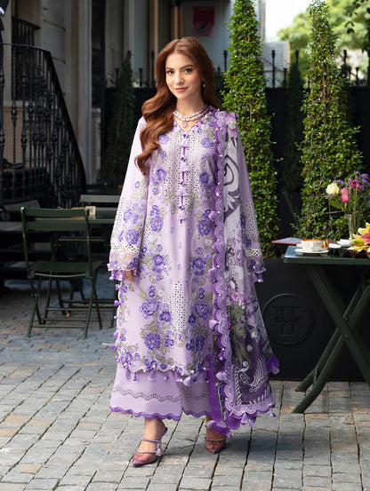 Dhanak-3PC Embroidered Shirt with Digital Printed Wool Shawl - 6246