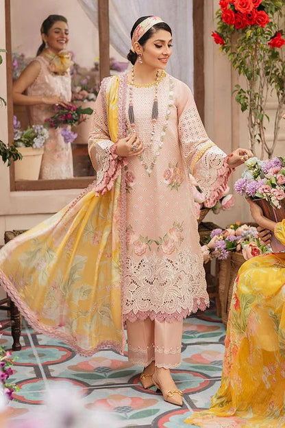 Dhanak-3PC Embroidered Shirt with Digital Printed Shawl -3192
