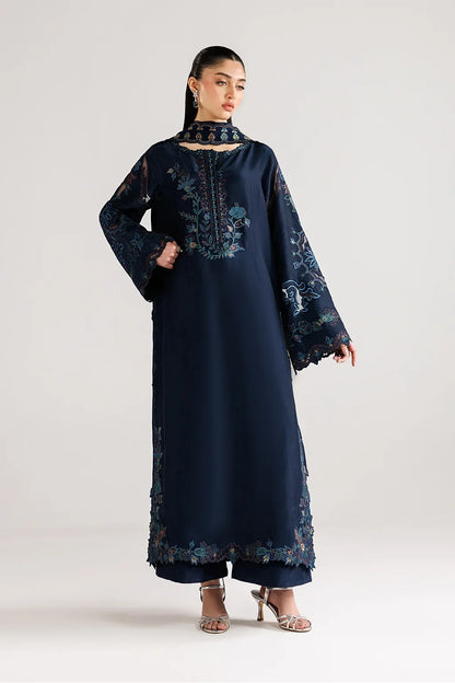 Dhanak-3PC Embroidered Shirt with Dhanak Embroidered Dupatta - 6361