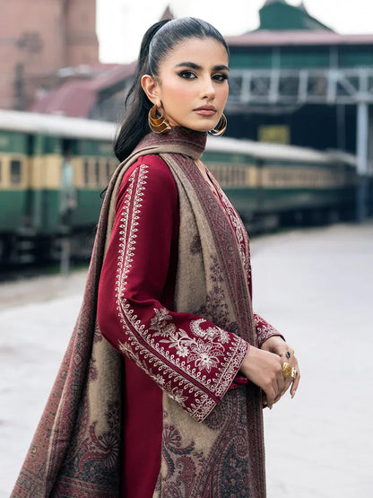 3PCS  Embroidered Shirt with Digital Printed Jacquard Dupatta Lawn Collection ULM-1148