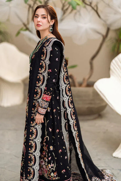 A+ 3PCS Dhanak- Embroidered Shirt with Organza Embroidered Dupatta Winter Collection ULM-3262