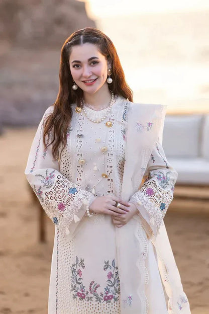 3PCS QALAMKAR Dhanak Embroidered Shirt With Organza Embroidered Dupatta Winter Collection BULM- 3115