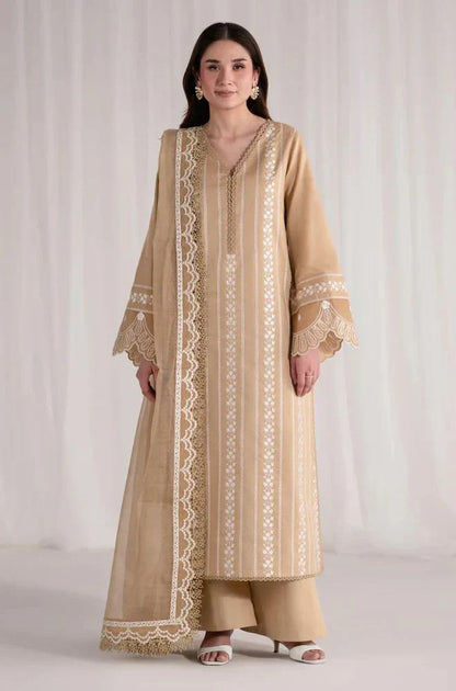 3pc Embroidered lawn sapphire SP-138 Skin
