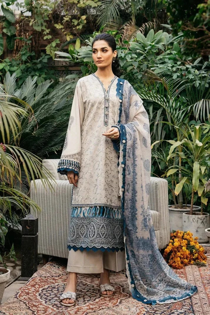3PCS Sapphire Embroidered Lawn Collection ET-98