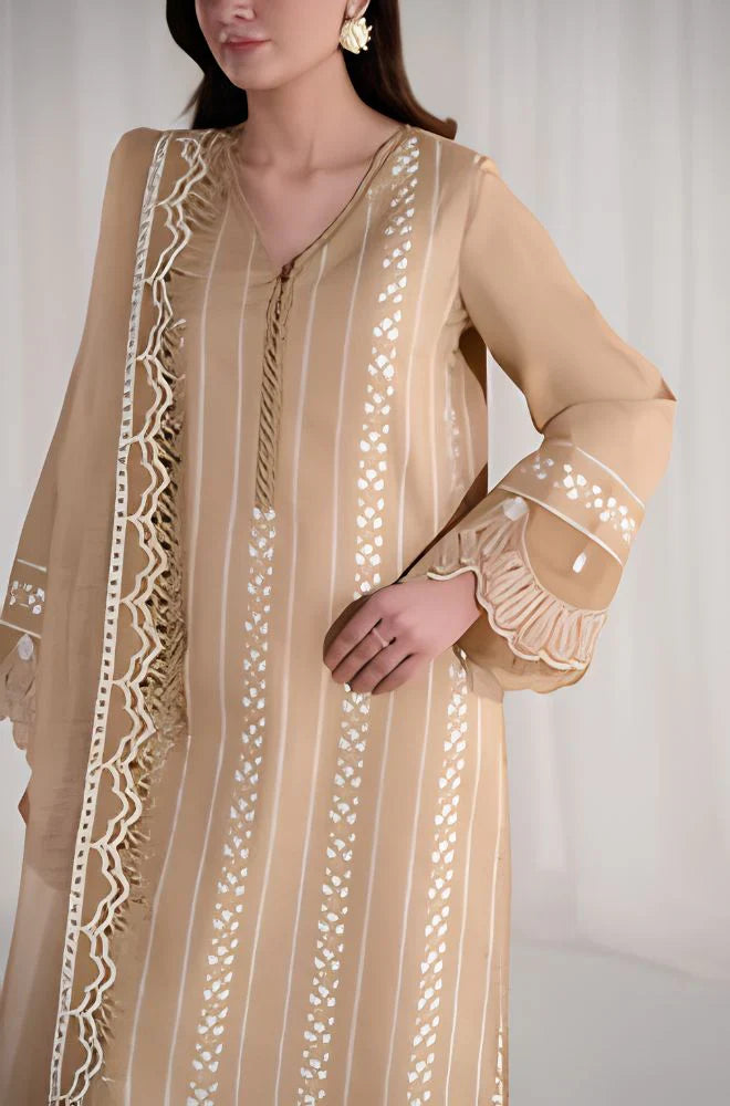 3pc Embroidered lawn sapphire SP-138 Skin