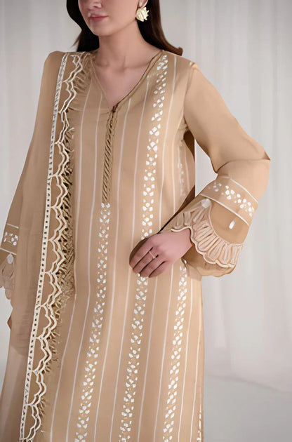 3pc Embroidered lawn sapphire SP-138 Skin