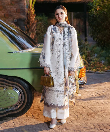 3PCS Dhanak Embroidered Shirt with Digital Printed Wool Shawl Winter Collection ULM-3327