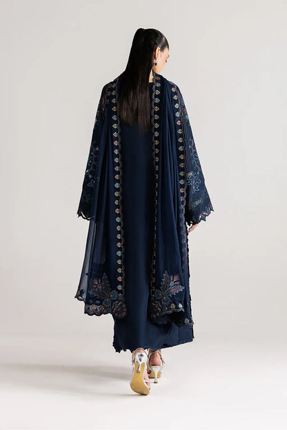 Dhanak-3PC Embroidered Shirt with Dhanak Embroidered Dupatta - 6361