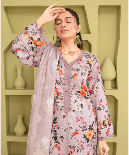 A+ 3PCS CREATION KHADDAR WITH KHADDAR PRINTED SHIRT & TROUSER Winter Collection ULM-919