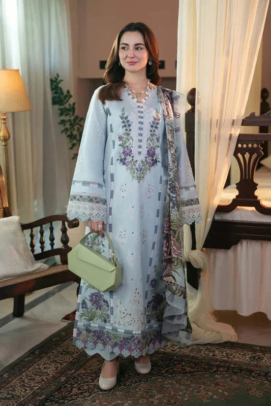 3pc Qalamkaar Chikenkari Embroidered Lawn BU-5104