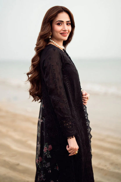 A+ Dhanak-3PC Embroidered Shirt with Organza Digital Printed Embroidered Dupatta- 33603PCS Dhanak-Embroidered Shirt with Organza Digital Printed Dupatta Winter Collection ULM- 3309
