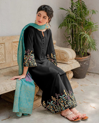 3PCS Embroidered Kastroor  Lawn Collection BULM-1200