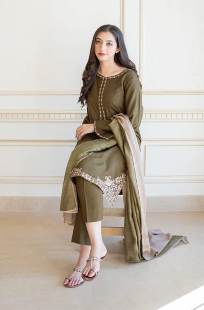 3PCS Alslin Dhanak Embroidered Winter Collection ULM-611