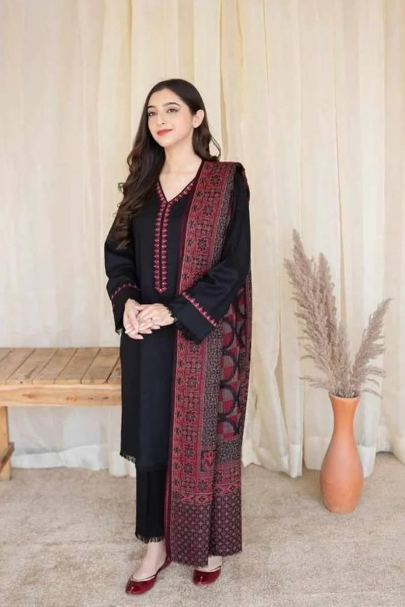 3PCS Dhanak Embroidered Winter Collection ULM-622