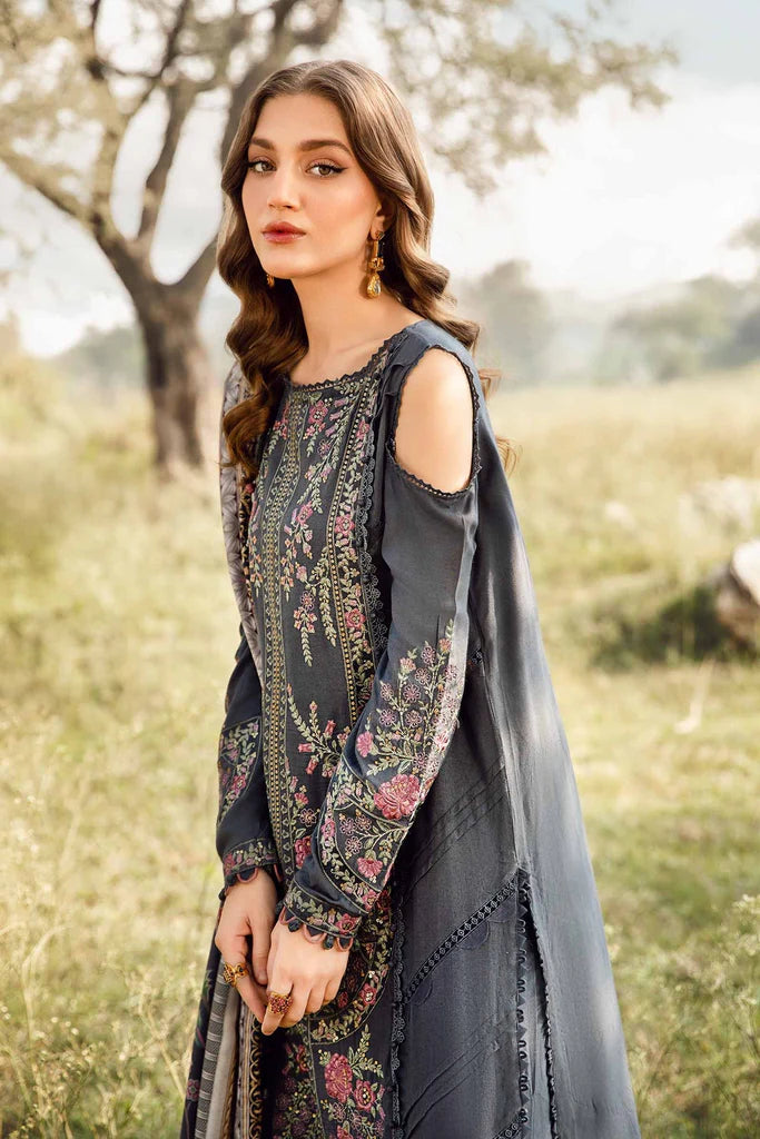 3PCS Maria B Lawn-Embroidered with Digital Printed Dupatta Lawn Collection ULM-1075