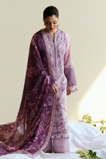 3PCS Zarashahjhan Embroidered Dhanak Winter Collection COCO-1577