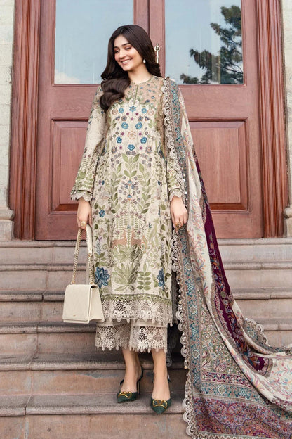 Dhanak-3PC Sequence Embroidered Shirt with Digital Printed Shawl - 3391