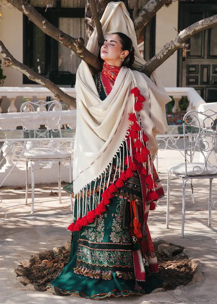 3PCS Embroidered Shirt with Digital Printed Jacquard Dupatta Lawn Collection ULM- 1003