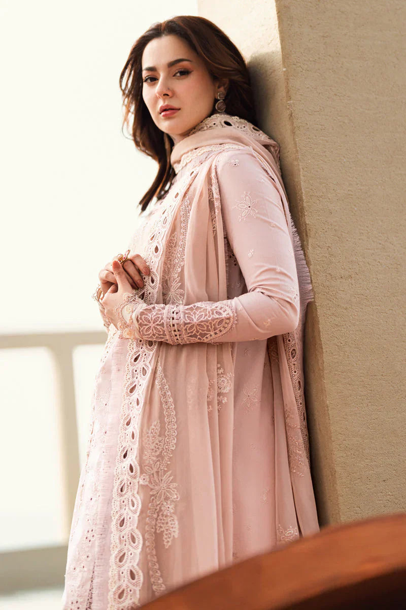 3PCS Embroidered Shirt with Organza Embroidered Dupatta Lawn Collection ULM-1270