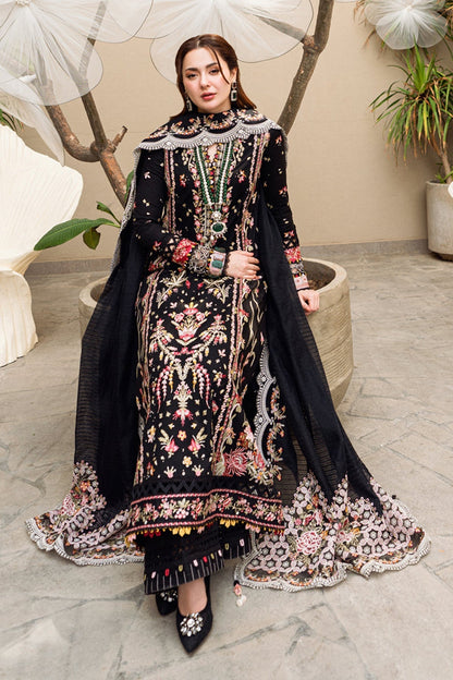 Dhanak-3PC Embroidered Shirt with Organza Embroidered Dupatta - 3262