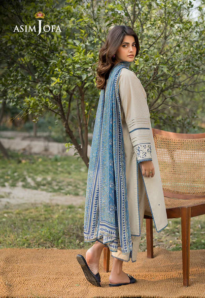 3PC Asim Jofa Embroidered Lawn AJ-142