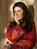 Dhanak-3PC Embroidered with Digital Printed Shawl-3350
