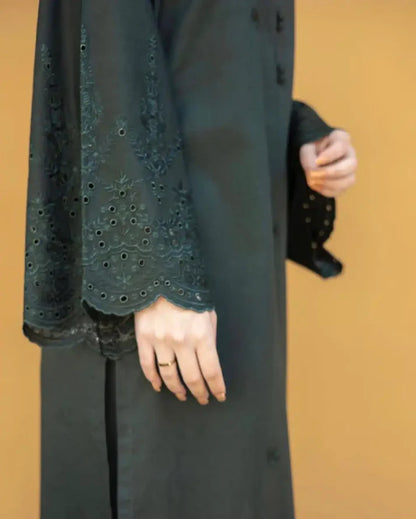 3PCS Dhanak Embroidered Shirt with Chiffon Plain Dyed Dupatta Winter Collection ULM-361