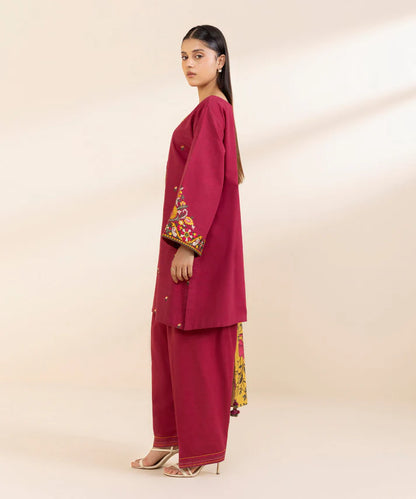 3PCS Lawn  Embroidered Shirt with Digital Printed Dupatta Lawn Collection ULM-1237