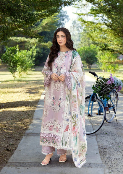 Lawn-3PC Chikankari Embroidered Shirt With Embroidered Jacquard Dupatta-5262