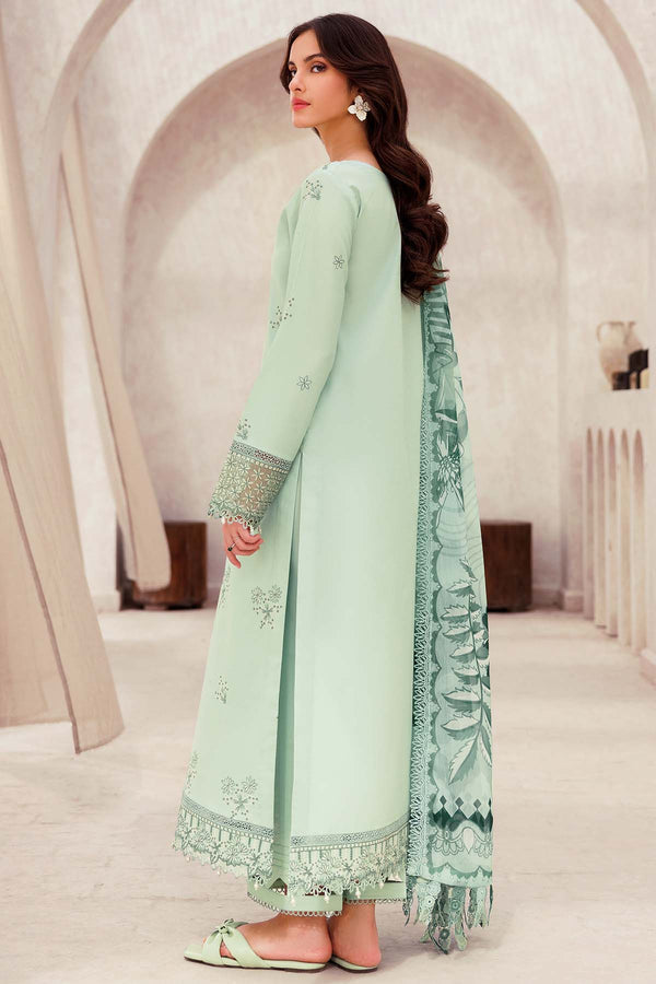 Dhanak-3PC Embroidered Shirt with Digital Printed Shawl - 3279