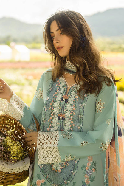 Dhanak-3PC Embroidered with Digital Printed Shawl-3363