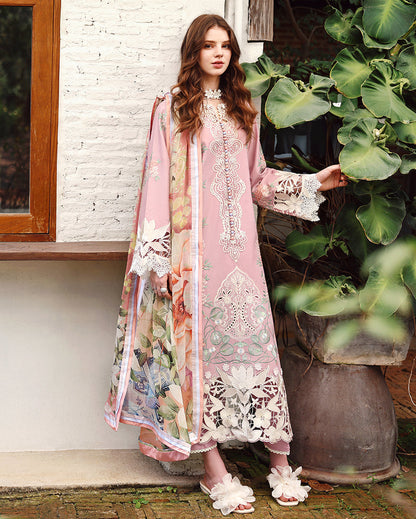 Dhanak-3PC Embroidered Shirt with Digital Printed Wool Shawl - 6384