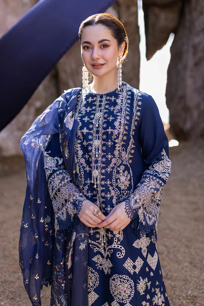 3PCS Embroidered Shirt with Digital Printed Jacquard Dupatta Lawn Collection ULM-1411
