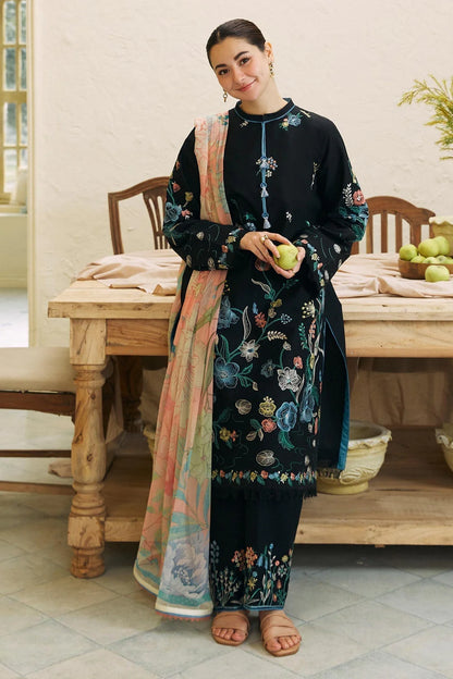3PCS  Embroidered Shirt with Digital Printed Jacquard Dupatta Lawn Collection ULM-1172