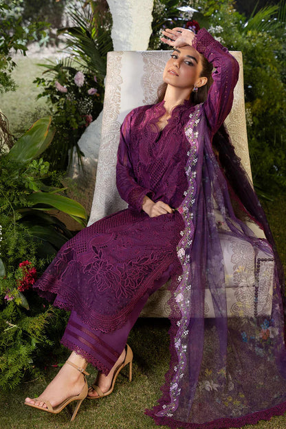 A+ 3PCS Dhanak-Embroidered Shirt with Organza Digital Printed Embroidered Dupatta Winter Collection ULM- 3381
