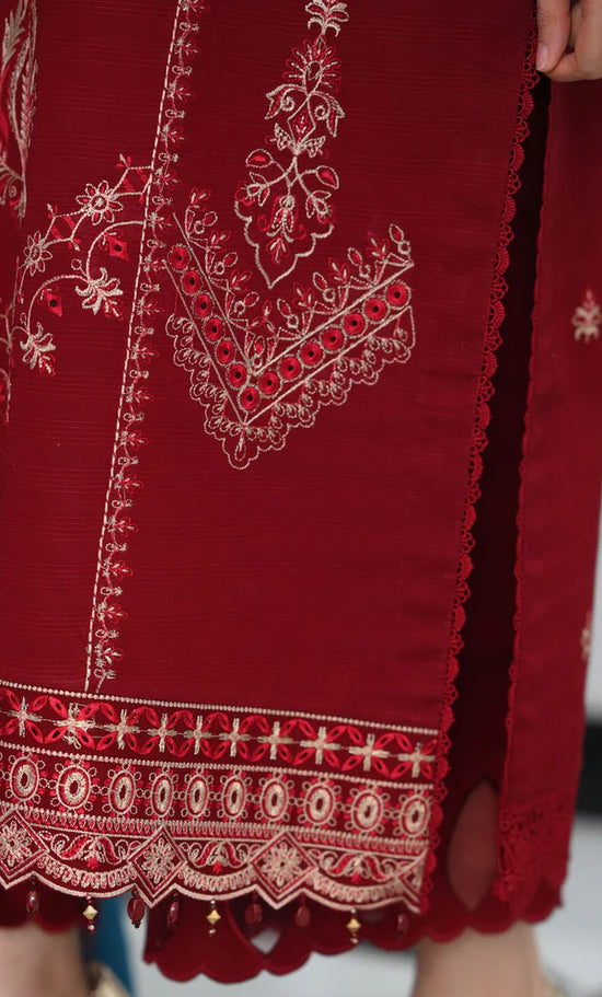 Dhanak-3PC Embroidered Shirt with Digital Printed Shawl - 3527