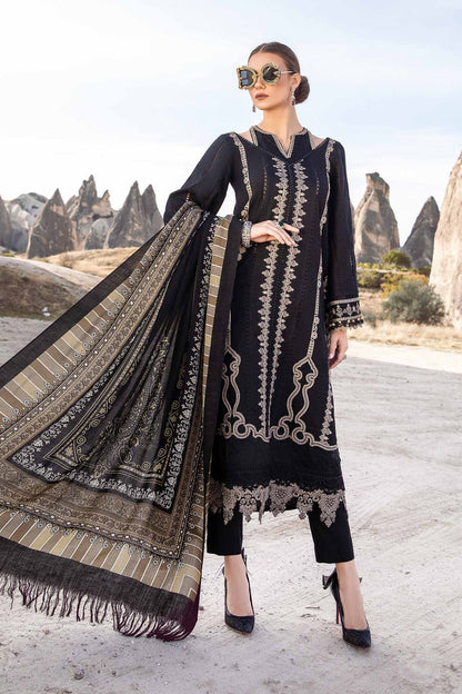 Dhanak-3PC Embroidered Shirt with Digital Printed Shawl - 3426