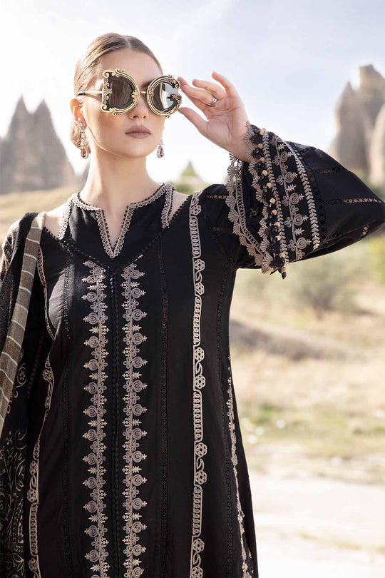 Dhanak-3PC Embroidered Shirt with Digital Printed Shawl - 3426