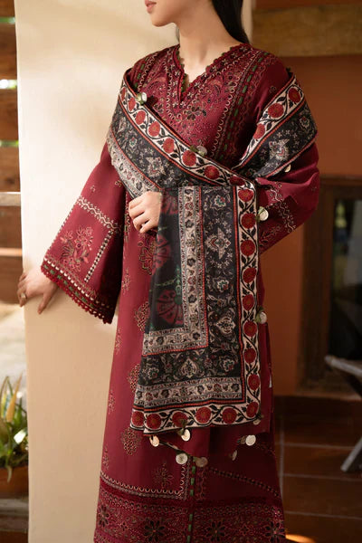 3PCS BAROQUE Lawn Embroidered With Digital Printed Dupatta Lawn Collection ULM-1010
