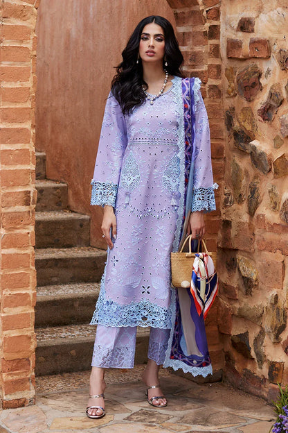 Dhanak 3PC Chekankari Embroidered With Digital Printed Shawl-109