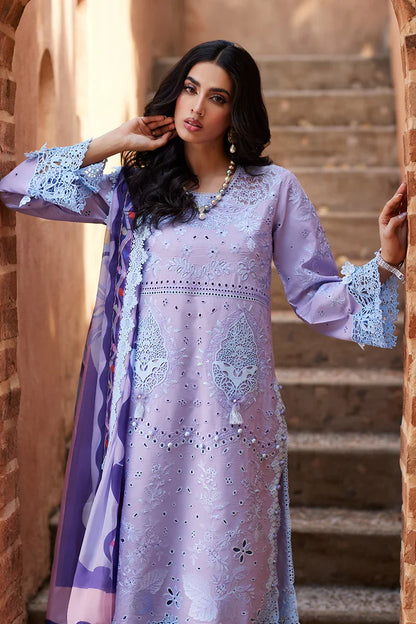 Dhanak 3PC Chekankari Embroidered With Digital Printed Shawl-109