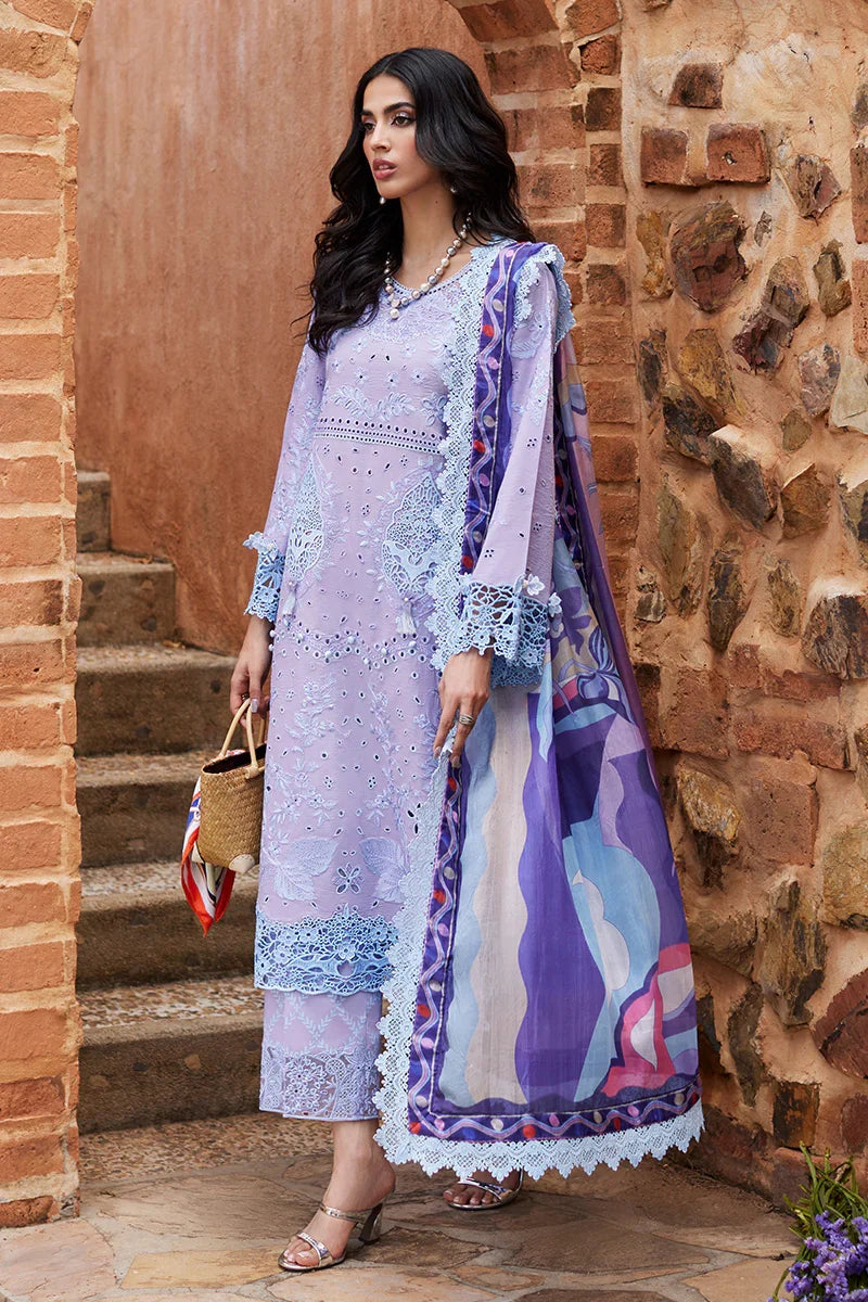 Dhanak 3PC Chekankari Embroidered With Digital Printed Shawl-109