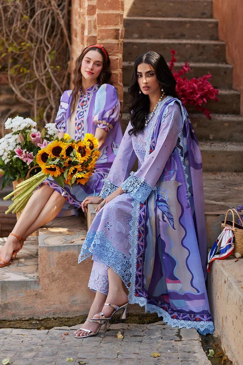 Dhanak 3PC Chekankari Embroidered With Digital Printed Shawl-109
