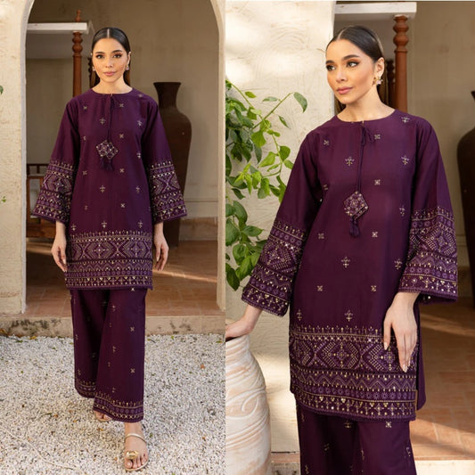 2PCS Dhanak Embroidered Winter Collection ULM- 3163