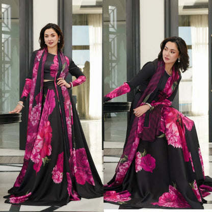 3PCS LULUSAR Silk 3PC Digital Printed Winter Collection ULM-871
