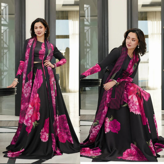 3PCS LULUSAR Silk 3PC Digital Printed Winter Collection ULM-871