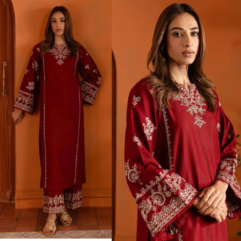 2PCS Dhanak Embroidered Winter Collection ULM-6003